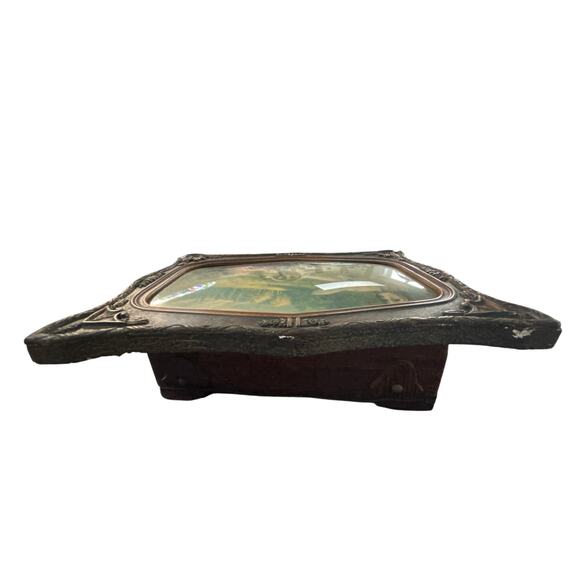 Hunting Birding Dogs Print in Antique Convex Frame Sporting Art - Picture 15 of 16